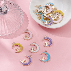 20Pcs 5 Colors Alloy Enamel Pendants&nbsp;ENAM-YW0002-77