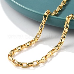 Brass Box Chain Necklaces for Women Men&nbsp;NJEW-F337-06G