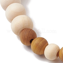 2Pcs Wood Beads Stretch Couples Bracelets&nbsp;BJEW-JB11289