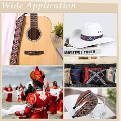 Ethnic Style Embroidery Polyester Ribbon&nbsp;SRIB-WH0007-02B