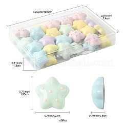 40Pcs Plastic Cabochons&nbsp;MACR-FS0002-20