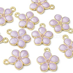 10Pcs Light Gold Plated Alloy Enamel Pendants&nbsp;ENAM-YW0002-15A