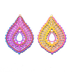 Ion Plating(IP) 304 Stainless Steel Filigree Big Pendants&nbsp;STAS-T057-56