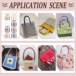 16 Sets 8 Colors PU Imitation Leather with Platinum Tone Iron Rivets Bag Straps&nbsp;FIND-PH0026-02