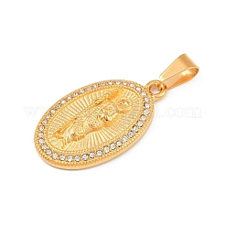 304 Stainless Steel with Rhinestone Pendants&nbsp;LS-STAS-Z171-24G-02