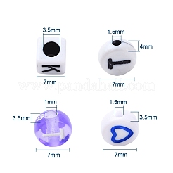 800Pcs 4 Style Acrylic Beads&nbsp;MACR-YW0001-17