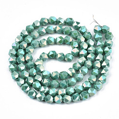 Electroplate Opaque Glass Beads Strands&nbsp;X-EGLA-T019-05N