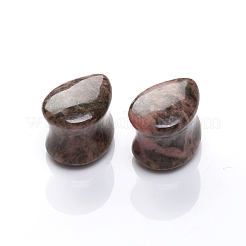 Natural Rhodonite Ear Flesh Tunnel&nbsp;G-F677-21