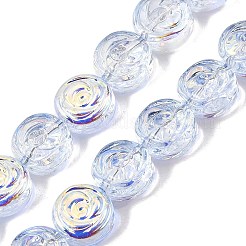 Electroplate Baking Paint Transparent Glass Beads Strands&nbsp;GL-CBA2ED2-05J