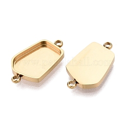 304 Stainless Steel Connector Cabochon Settings&nbsp;STAS-Q113-38G