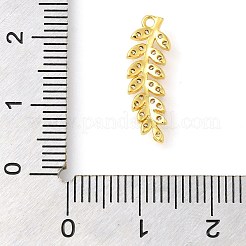 Rack Plating Brass Micro Pave Cubic Zirconia Pendants&nbsp;KK-S396-38G