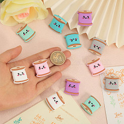 12Pcs 6 Colors Spool Food Grade Eco-Friendly Silicone Focal Beads&nbsp;SIL-CA0003-06
