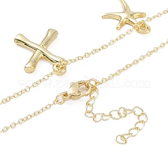 Bohemian Summer Beach Style 18K Gold Plated Shell Shape Initial Pendant Necklaces&nbsp;IL8059-24