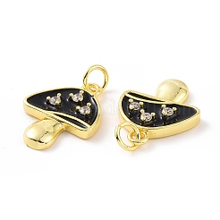 Rack Plating Brass Pave Clear Cubic Zirconia Pendants&nbsp;KK-C008-16G
