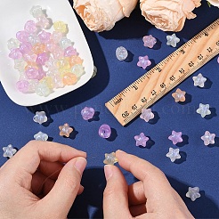 60Pcs Rainbow Iridescent Plating Acrylic Beads&nbsp;CACR-YW0001-14