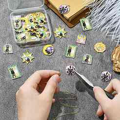40Pcs 8 Styles Zinc Alloy Enamel Pendants&nbsp;FIND-CJ0003-79