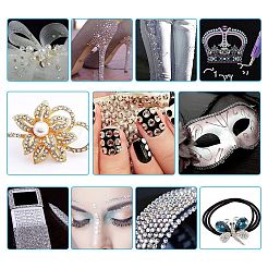 4 Styles Flat Back Glass Rhinestone Cabochons&nbsp;RGLA-PH0002-14