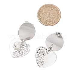 ABS Plastic Imitation Pearl Dangle Stud Earrings&nbsp;EJEW-JE06903