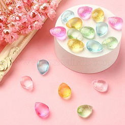 20Pcs 5 Colors Transparent Spray Painted Glass Beads&nbsp;GLAA-YW0001-91