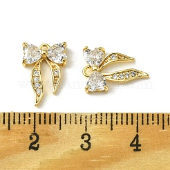 Brass Micro Pave Cubic Zirconia Charms&nbsp;FIND-Z035-04G