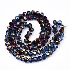 Electroplate Transparent Glass Beads Strands&nbsp;EGLA-A034-T6mm-F24