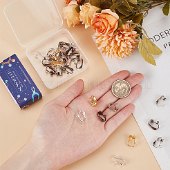30Pcs 5 Colors Brass Clip-on Earring Findings&nbsp;KK-SC0004-77