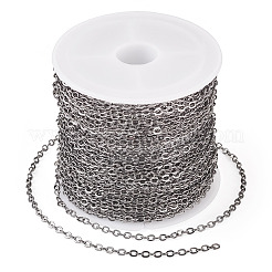 Brass Coated Iron Flat Cable Chains&nbsp;CH-TAC0007-02B