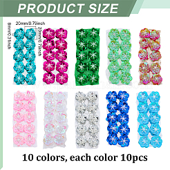 100Pcs 10 Colors Plastic Flower Sequins and Beads for Clothes&nbsp;FIND-ME0002-07
