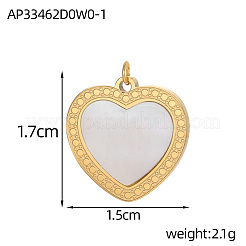 304 Stainless Steel Shell Pendants&nbsp;STAS-OY004-89G