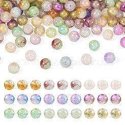 180Pcs 9 Colors Baking Paint Crackle Glass Beads&nbsp;DGLA-TA0001-06