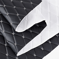 Rhombus Pattern PVC Leather Quilted Foam Backed Fabric&nbsp;FIND-WH0420-138