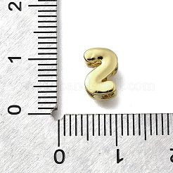 Brass Micro Pave Cubic Zirconia Letter Multi-Strand Links&nbsp;KK-D295-32G-19