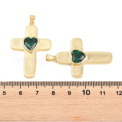 Brass Glass Pendants&nbsp;KK-P353-12G-05