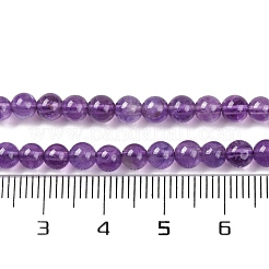 Natural Amethyst Round Bead Strands&nbsp;G-M212-4mm-01B