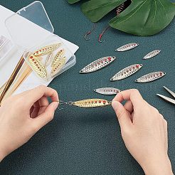 12 Pcs 6 Styles Zinc Alloy Fishing Bait Jig Head Spoon Lure&nbsp;FIND-FH0001-61