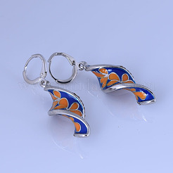 Alloy Enamel Hoop Earrings&nbsp;FS-WGD1429-01