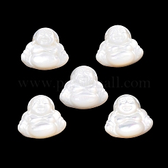 Natural White Shell Carved Cabochons&nbsp;SSHEL-B006-04