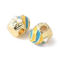 Cake Rack Plating Brass Enamel Beads&nbsp;KK-G512-02G-02