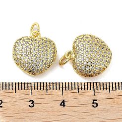 Brass Micro Pave Clear Cubic Zirconia Pendants&nbsp;KK-A205-06G
