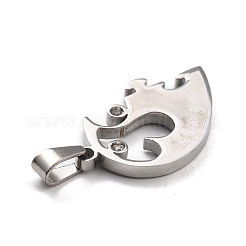 304 Stainless Steel Couple Pendants&nbsp;STAS-K235-07EBP