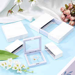 3 Bags 3 Styles Square Transparent PE Thin Film Suspension Jewelry Display Box&nbsp;CON-TA0001-38G