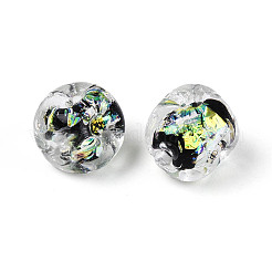 Handmade Foil Lampwork Beads Strands&nbsp;FOIL-T008-04B