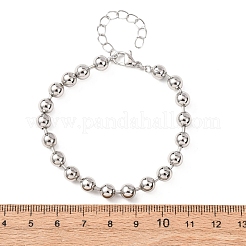 Brass Ball Link Chain Bracelets for Women&nbsp;BJEW-H640-02A-P