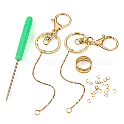 DIY Alloy & Iron Lipstick Keychains Making Kits&nbsp;DIY-TA0014-04