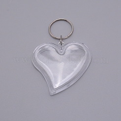 Transparent Acrylic Blank Photo Picture Frame Keychain&nbsp;KEYC-WH0020-07