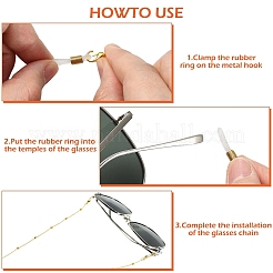 6Pcs ABS Plastic Imitation Pearl & Glass Eyeglasses Chains&nbsp;HJEW-YW00503