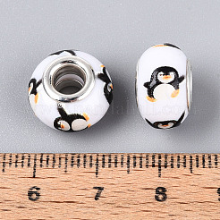 Opaque Resin European Beads&nbsp;RPDL-T004-01B