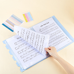 1Pc Plastic Piano Sheet Folder with 5 Sheets Paper Self-Adhesive Stickers&nbsp;AJEW-GF0009-44B