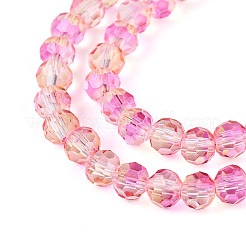 Baking Paint Transparent Glass Beads Strands&nbsp;DGLA-A035-T4mm-A11