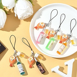 5Pcs Resin Mobile Straps&nbsp;HJEW-YW00291